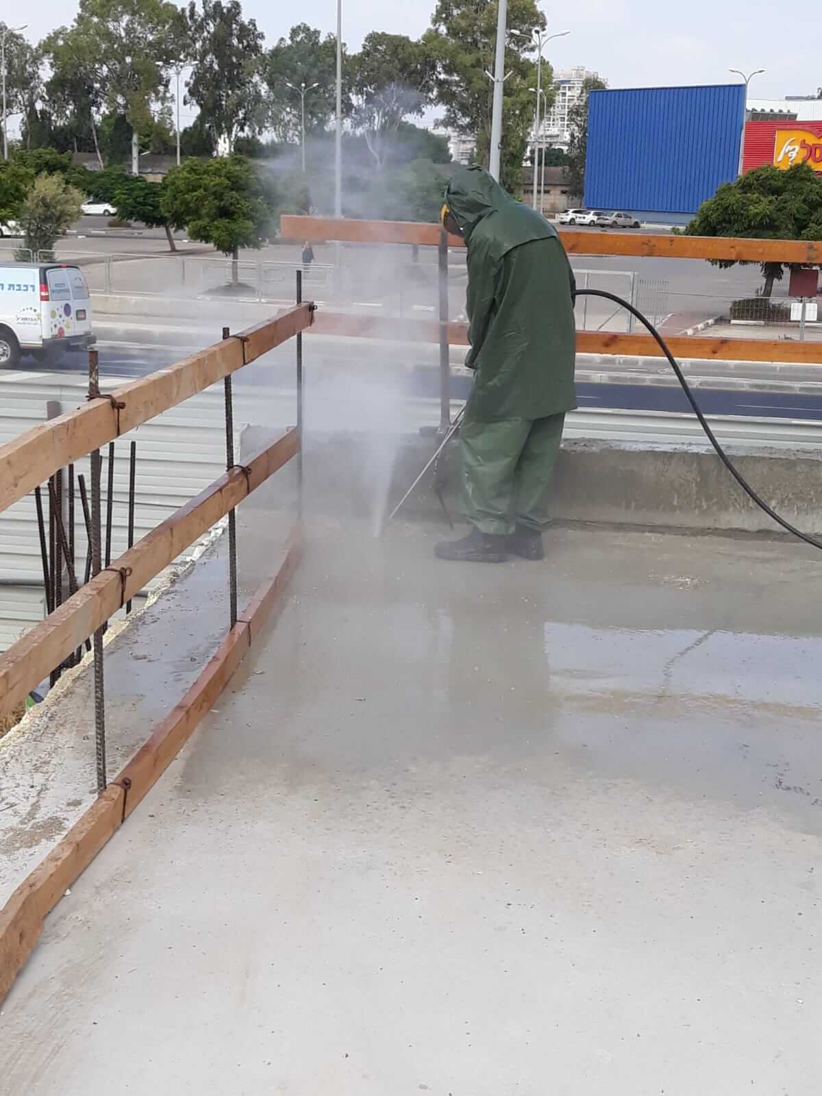 חספוס בטון בלחץ מים גבוה2