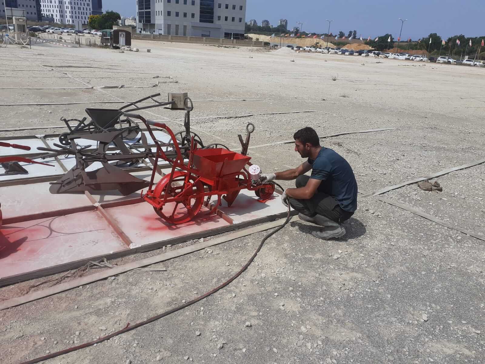 ניקוי חול+צבע