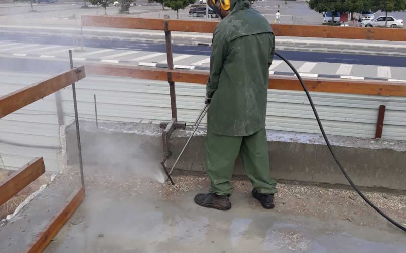 חספוס בטון בלחץ מים גבוה