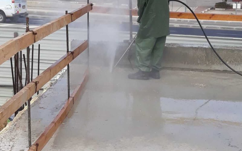 חספוס בטון בלחץ מים גבוה